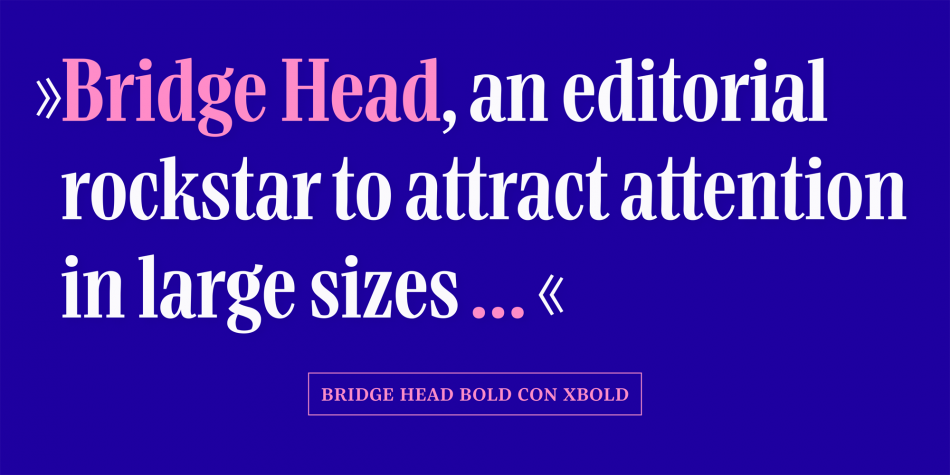 Пример шрифта Bridge Head Black